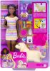 Barbie baba kutyus és az újszülött kölykök játékkészlet