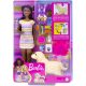 Barbie baba kutyus és az újszülött kölykök játékkészlet