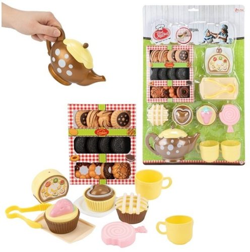 Toi Toys játékkészlet uzsonna - teáskanna + süti + cupcake